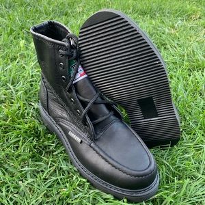 Men’s work black boots moc Soft toe